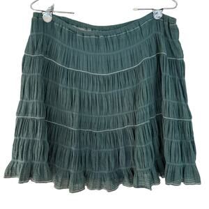 Max Studio Size Large Green Gauze Women's Skirt